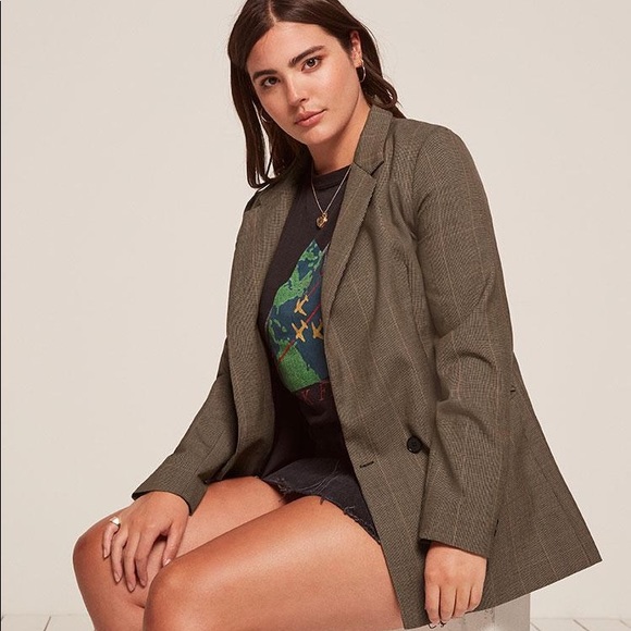 Reformation Jacket - Plaid Blazer - Picture 2 of 12